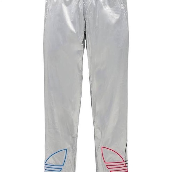 Adidas Mens tricolor trefoil silver track pants - Picture 3 of 3